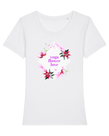 yoga floral design8 White