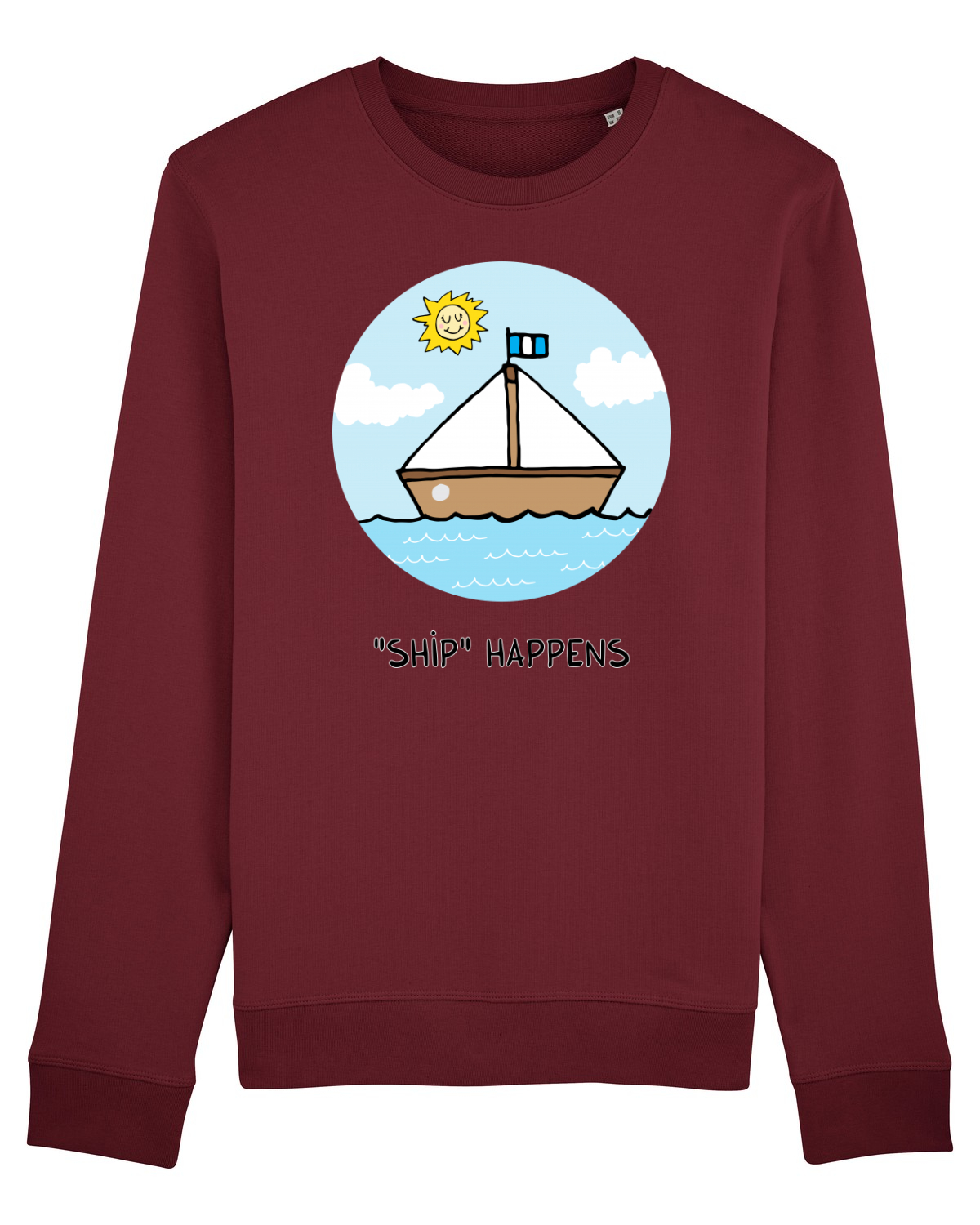 Bluză mânecă lungă Unisex Rise Burgundy