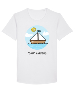 „Ship” Happens Tricou mânecă scurtă guler larg Bărbat Skater