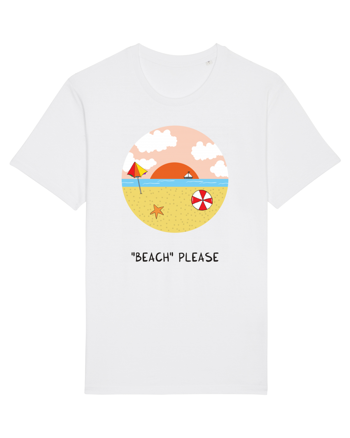 Tricou mânecă scurtă Unisex Rocker White