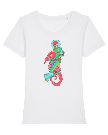 Riding a Seahorse White