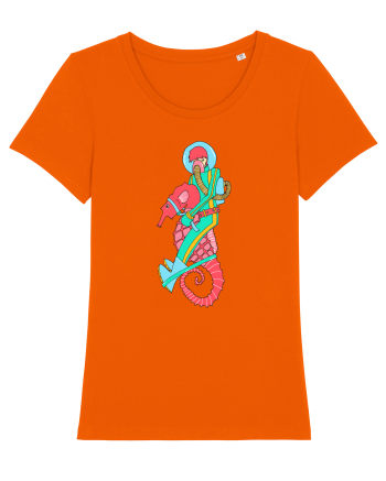 Riding a Seahorse Bright Orange