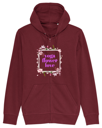 yoga floral design9 Burgundy