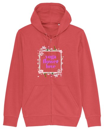yoga floral design9 Carmine Red