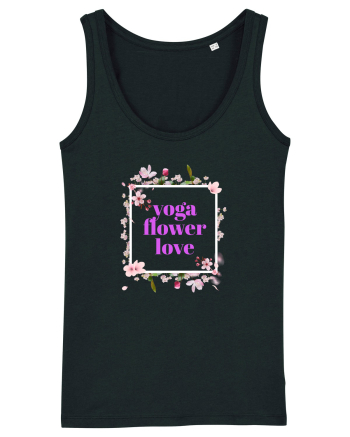 yoga floral design9 Black