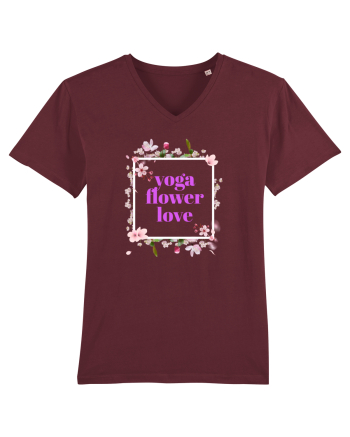 yoga floral design9 Burgundy