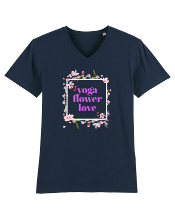 yoga floral design9 French Navy