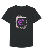 yoga floral design9 Tricou mânecă scurtă guler larg Bărbat Skater