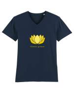 yoga flower power 2 Tricou mânecă scurtă guler V Bărbat Presenter