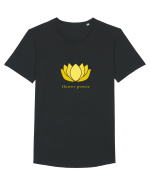 yoga flower power 2 Tricou mânecă scurtă guler larg Bărbat Skater