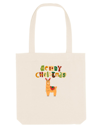 Merry Christmas Llama Natural