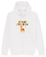 Merry Christmas Llama Hanorac cu fermoar Unisex Connector