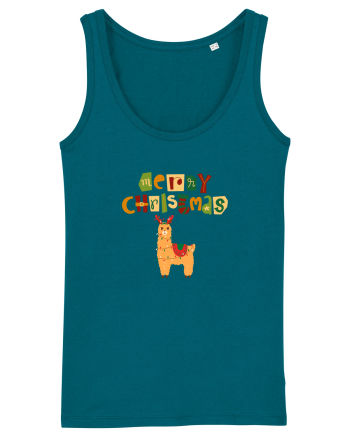 Merry Christmas Llama Ocean Depth