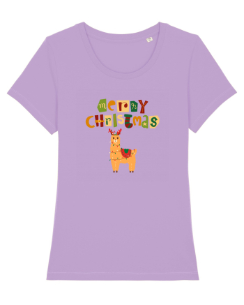 Merry Christmas Llama Lavender Dawn