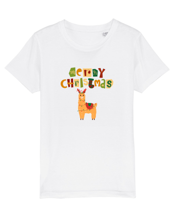 Merry Christmas Llama White