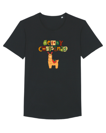 Merry Christmas Llama Black