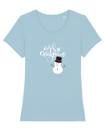 Merry Christmas Om de Zăpadă Sky Blue