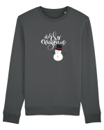 Merry Christmas Om de Zăpadă Bluză mânecă lungă Unisex Rise
