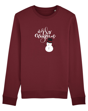 Merry Christmas Om de Zăpadă Burgundy