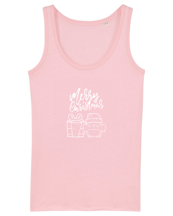 Merry Christmas Owl (bufniță) Cotton Pink