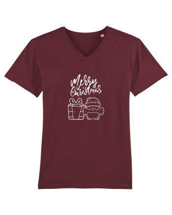 Merry Christmas Owl (bufniță) Burgundy
