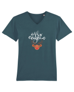 Merry Christmas (Ren) Tricou mânecă scurtă guler V Bărbat Presenter