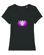 yoga flower power 3 Tricou mânecă scurtă guler larg fitted Damă Expresser