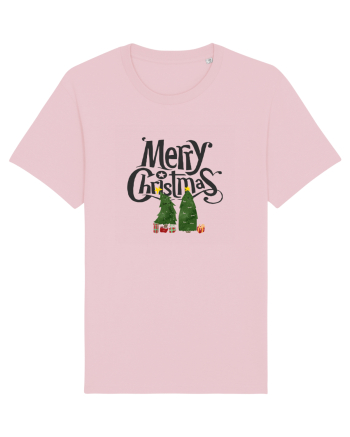 Merry Christmas (doi pomi de Crăciun)  Cotton Pink