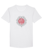 Merry Christmas circular  Tricou mânecă scurtă guler larg Bărbat Skater