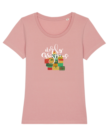 Merry Christmas (cadouri de Crăciun) alb Canyon Pink