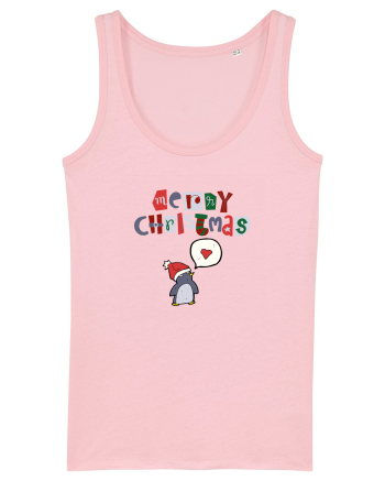 Merry Christmas (pinguin iubitor)  Cotton Pink