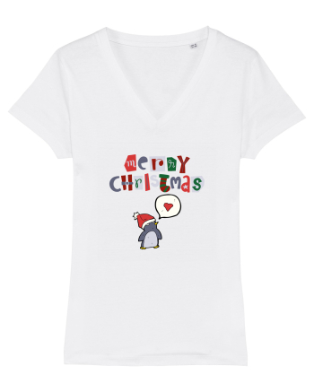 Merry Christmas (pinguin iubitor)  White