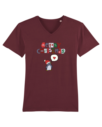 Merry Christmas (pinguin iubitor)  Burgundy