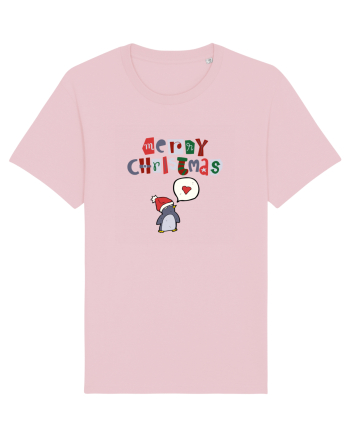 Merry Christmas (pinguin iubitor)  Cotton Pink