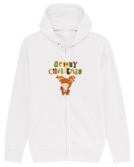Merry Christmas (Ren luminos)  Hanorac cu fermoar Unisex Connector
