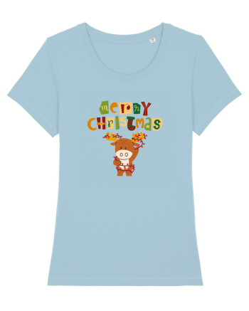 Merry Christmas (Ren luminos)  Sky Blue