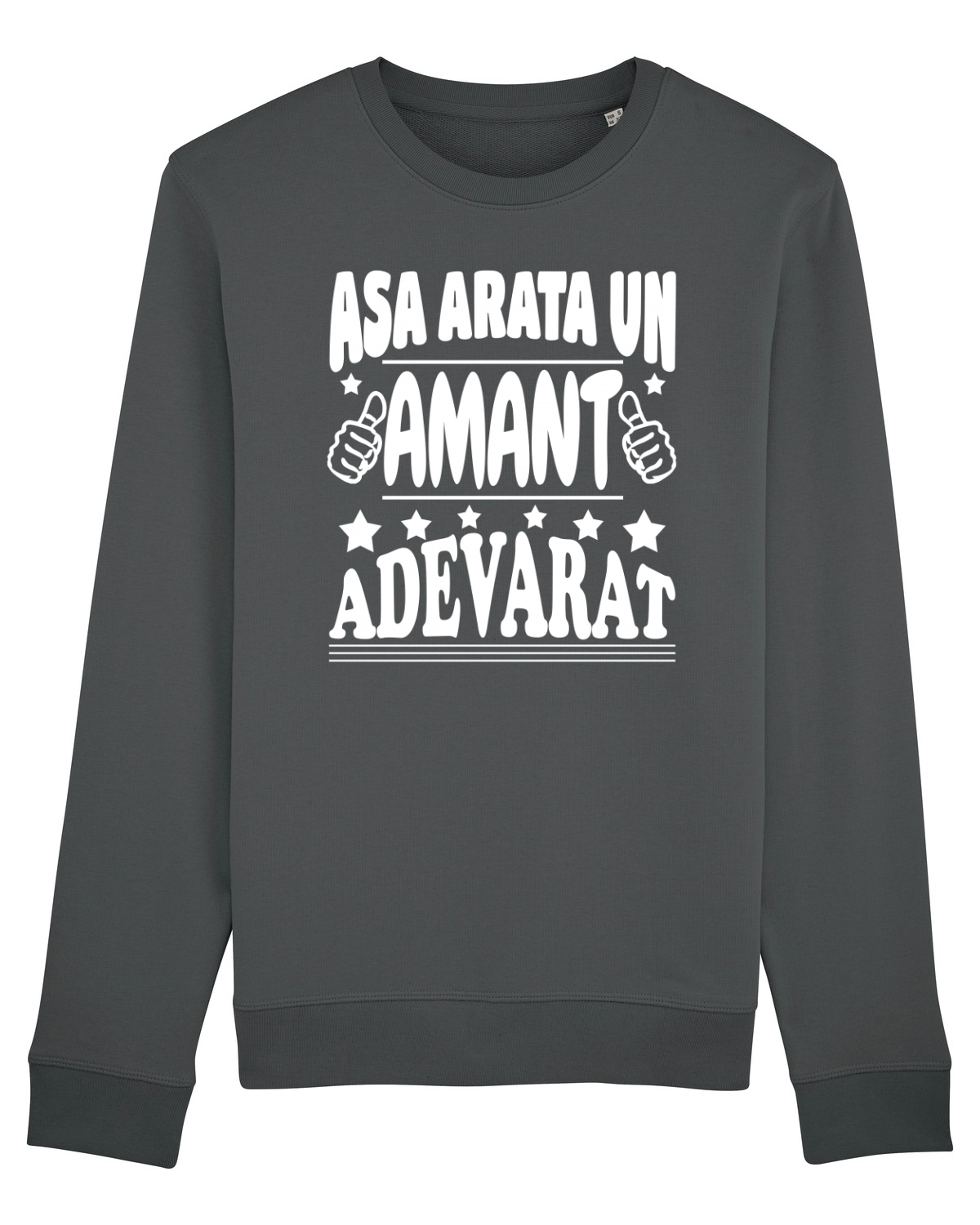 Bluză mânecă lungă Unisex Rise Anthracite
