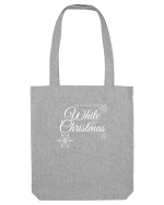 White Christmas (fulgi de zăpadă)  Sacoșă textilă