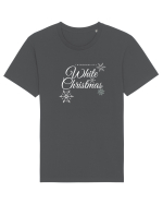 White Christmas (fulgi de zăpadă)  Tricou mânecă scurtă Unisex Rocker
