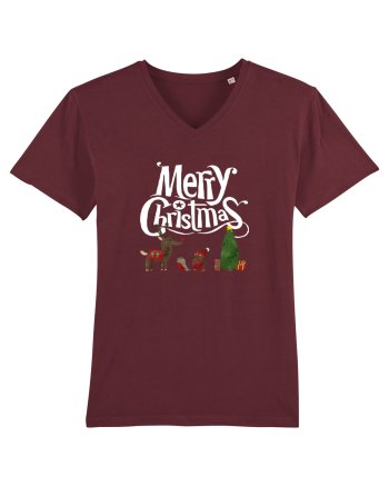 Merry Christmas (scenă de Crăciun)  Burgundy