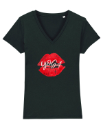 yoga kiss Tricou mânecă scurtă guler V Damă Evoker