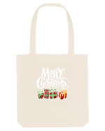 Merry Christmas (cadouri) alb Sacoșă textilă
