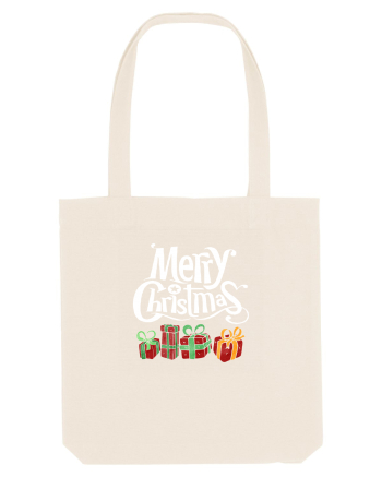 Merry Christmas (cadouri) alb Natural