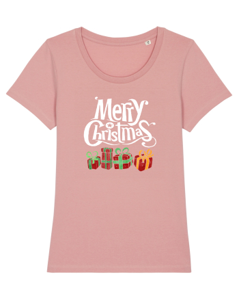 Merry Christmas (cadouri) alb Canyon Pink