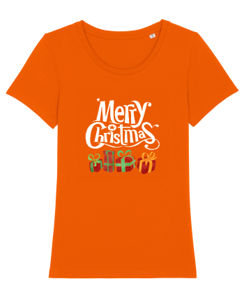 Merry Christmas (cadouri) alb Bright Orange