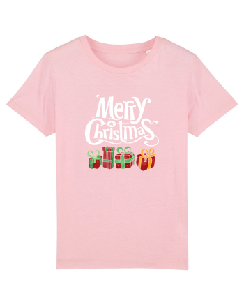 Merry Christmas (cadouri) alb Cotton Pink