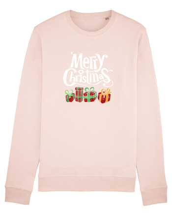 Merry Christmas (cadouri) alb Candy Pink
