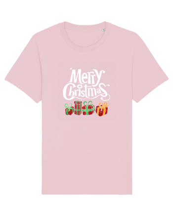Merry Christmas (cadouri) alb Cotton Pink