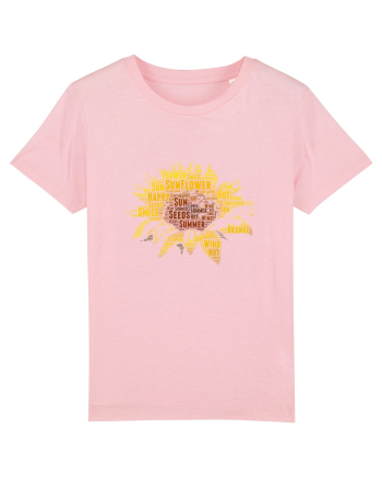 Sunflower WordArt Cotton Pink