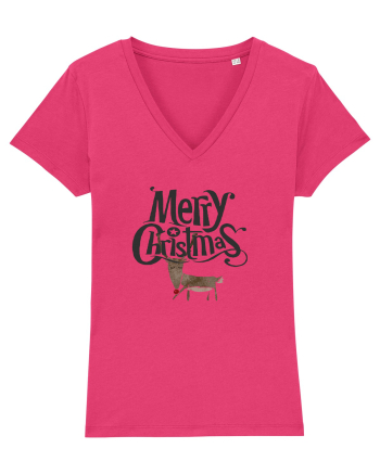 Merry Christmas (Ren timid) negru Raspberry
